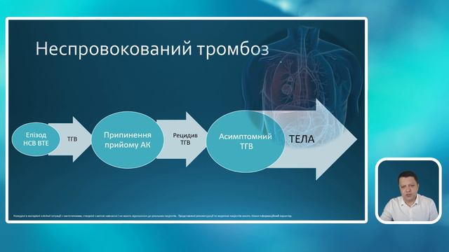 Неспровоковані тромбози у практиці лікаря — тактика амбулаторного лікування, тривалість терапії смотреть онлайн