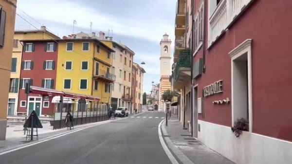 Road trip , Driving around Lake Garda italy , Torri del Benaco to Malcesine , italy travel vlog 202