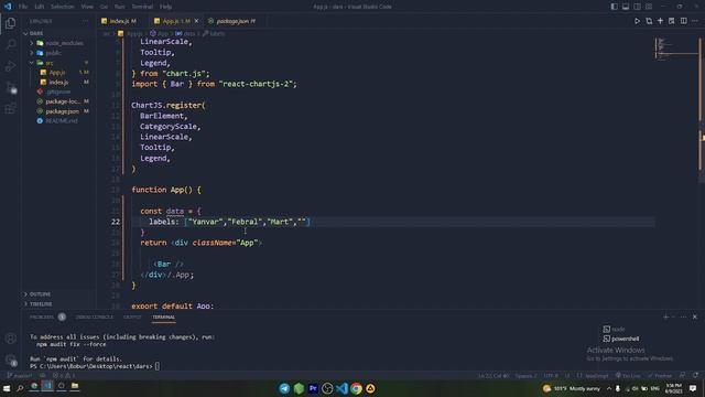 React js va Chart js yordamda Statistika qilish|| React js Chart js 1 - dars смотреть онлайн