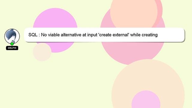 SQL : No viable alternative at input 'create external' while creating partition using athena смотреть онлайн