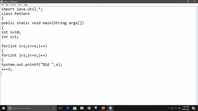 Java Number Pattern Program. Print Number Series 1,3,5,7,9,11,........199. смотреть онлайн