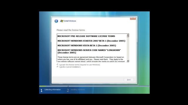 Установка Windows Vista build 5270 на VirtualBox смотреть онлайн
