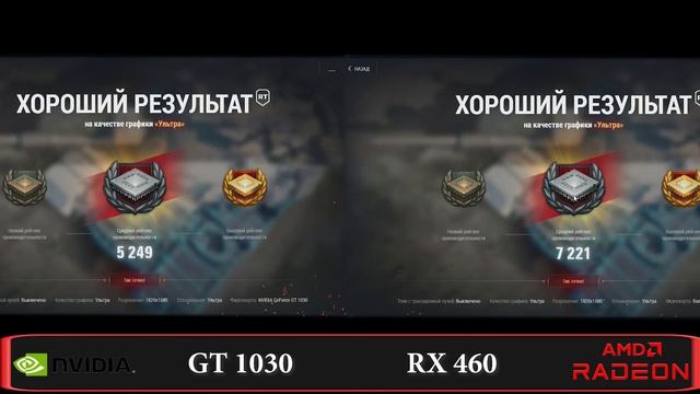 Видеокарты GT1030 RX460. Что лучше? AMD NVIDIA
