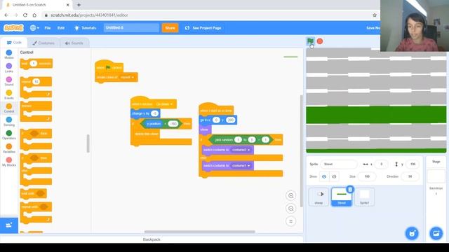Game #18: Easy Crossy Road game on Scratch (infinite scroll) || Coding tutorial смотреть онлайн