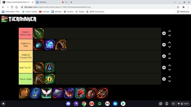 Smite - Starter Item Tier List смотреть онлайн