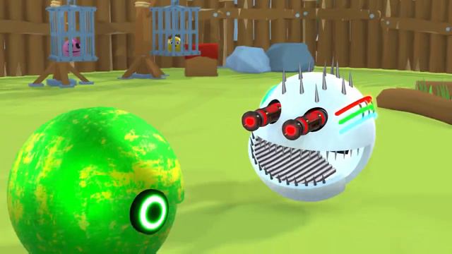 PACMAN & MS-PACMAN & ROBOT PACMAN VS CARTOON CAT & MONSTER PACMAN