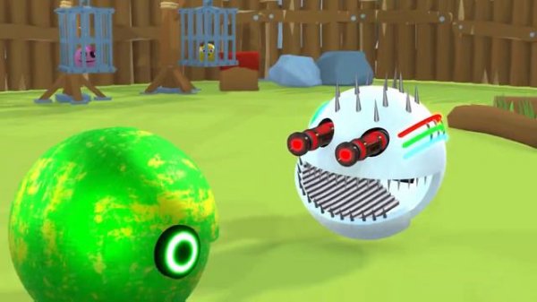 PACMAN & MS-PACMAN & ROBOT PACMAN VS CARTOON CAT & MONSTER PACMAN