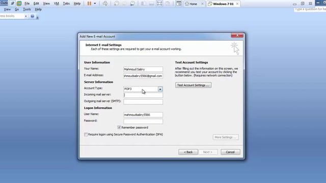 How to Configure Outlook Account With Gmail With pop3 شرح ربط ايميل الجي ميل بالاوتلوك смотреть онлайн