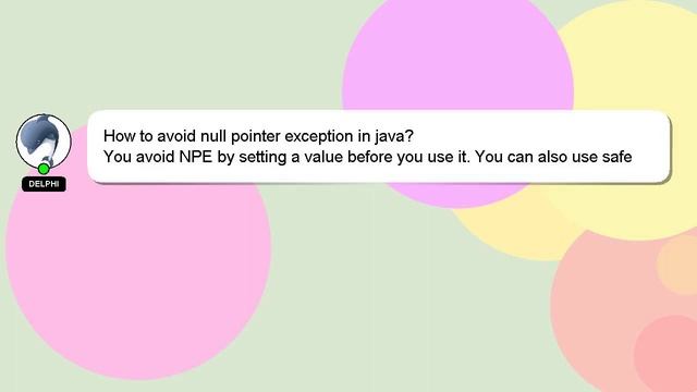 How to avoid null pointer exception in java? смотреть онлайн