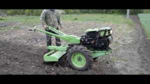 РАВНЫХ ему НЕТ!!! ФРЕЗЕРОВКА тяжелым ДИЗЕЛЬНЫМ МОТОБЛОКОМ.