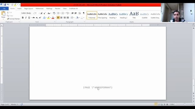 Page Mergeformat Error In Word |  EduTechDK