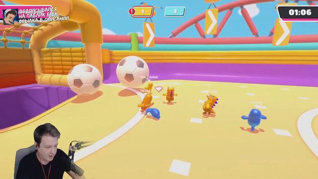 Jeens ловит стресс в Fall Guys: Ultimate Knockout смотреть онлайн
