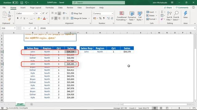 Combine Excel SUMIFS with Dropdowns - Excel Formulas Tutorial смотреть онлайн