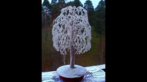 Бисероплетение. Мастер класс.  Дерево из бисера. Берёза 3 часть. Пошаговый МК для начинающих.