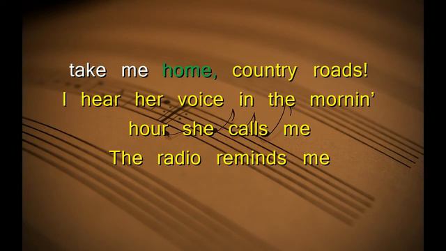 John Denver - Country roads take me home - karaoke per chitarra смотреть онлайн