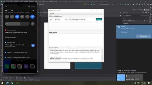 How to connect mobile to android studio without USB Using WiFi | Android Studio смотреть онлайн