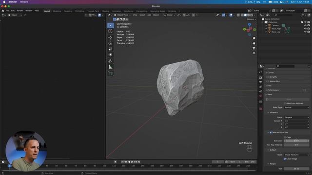 Transfer HIGH POLY Details To LOW POLY Object In Blender
