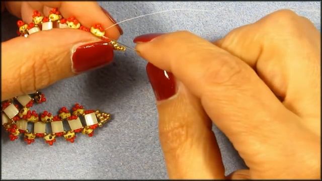 #Beading4perfectionists : Tila "Lace-Brace" Bracelet advanced beading tutorial смотреть онлайн