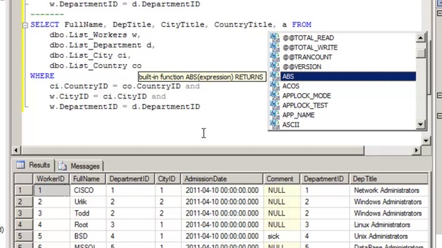 Выборка данных в Microsoft SQL Server 2008 R2. Часть-8 смотреть онлайн