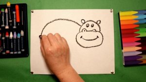 Урок рисования для детей "БЕГЕМОТ?"^Как нарисовать БЕГЕМОта