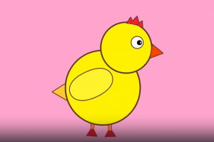 Рисуем Цыпленка из геометрических фигур