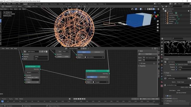 Blender3D - Creating a Hologram Earth with Blender 2.93 Geometry Nodes (TUTORIAL) смотреть онлайн