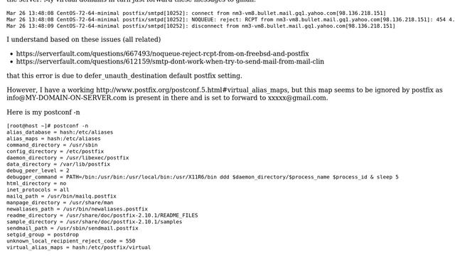 postfix NOQUEUE: reject: RCPT from 454 4.7.1 Relay access denied смотреть онлайн
