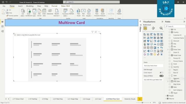 2.26 Multi-row Card | Power BI Visual смотреть онлайн