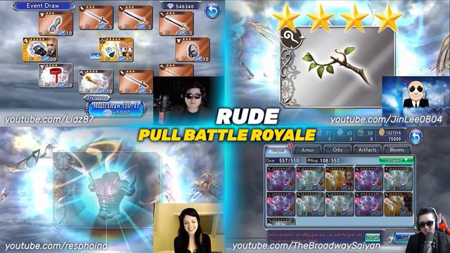 Dissidia Final Fantasy: Opera Omnia RUDE BANNER PULL BATTLE ROYALE! ft Lidz87, Jin Lee, & Resphoin смотреть онлайн