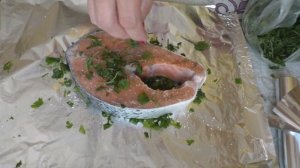 Семга в фольге/Стейки семги в духовке