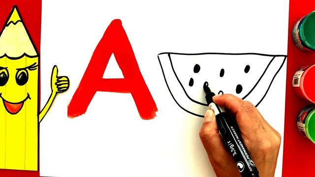 Урок 1. Буква А. Рисуем и читаем букву А. Уроки рисования для детей. смотреть онлайн