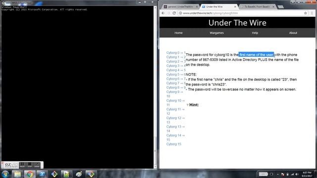 UnderTheWire Cyborg Walkthrough смотреть онлайн