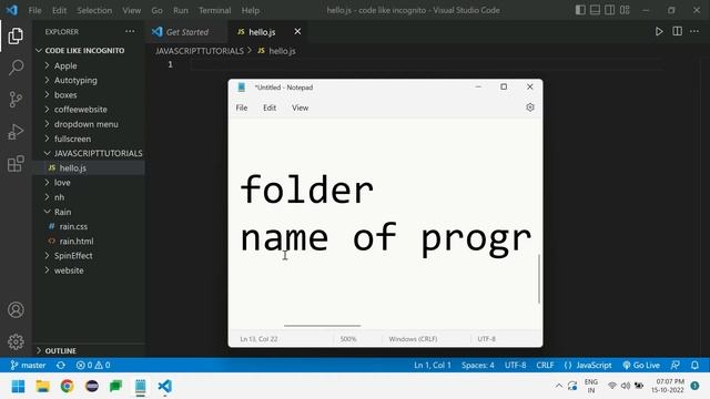 Hello world in java script|| single line program || Java Script tutorial|| #codelikeme смотреть онлайн