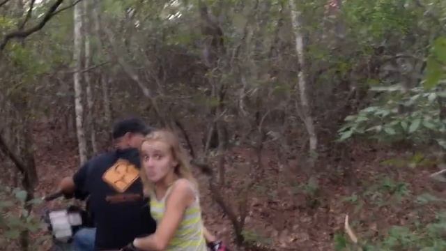 Riding the old BAD ASS Honda TRX 400 up the mountain trail !!!! смотреть онлайн