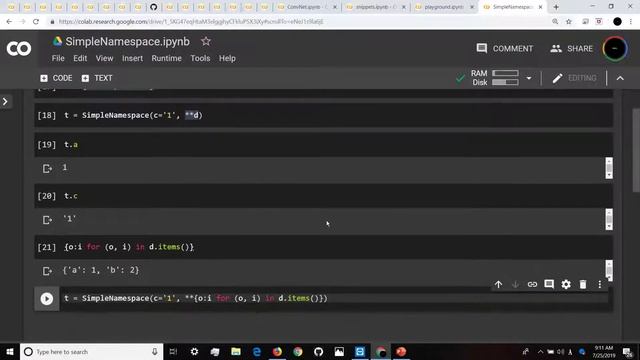 SimpleNamespace in Python смотреть онлайн