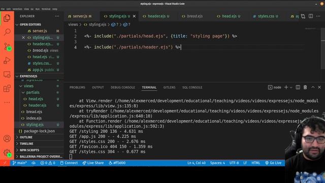 AM Coder - Styling when using ExpressJS and EJS смотреть онлайн