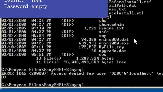 Testing mySQL from the Command Line Window смотреть онлайн