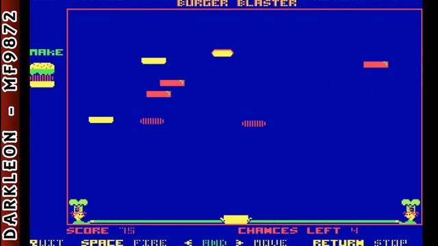 Burger Blaster © 1988 Compute! Publications - PC DOS - Gameplay смотреть онлайн