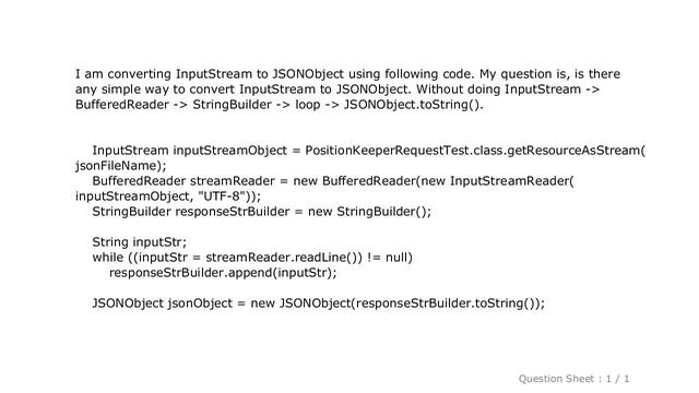 Android : Convert InputStream to JSONObject смотреть онлайн
