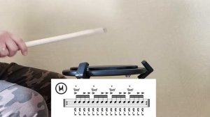 Упражнение с акцентами на пэде. Урок 3. Drums Notes Lessons