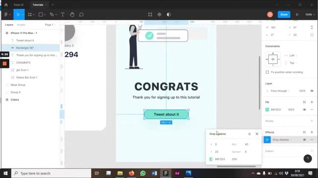 How to design a congratulatory page with confetti in figma - UI Design смотреть онлайн
