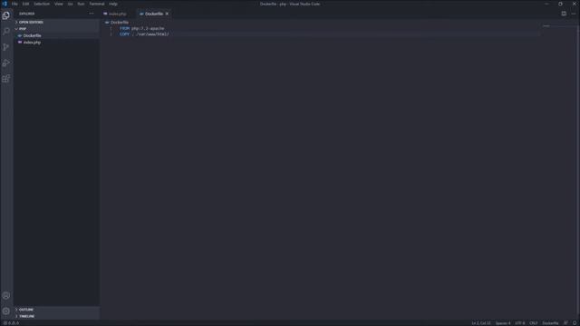 Ejemplo de php con servidor Apache dentro de contenedor. смотреть онлайн