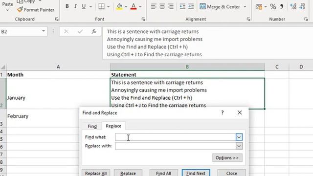 Find and Remove Carriage Returns/New Lines From an Excel Document смотреть онлайн