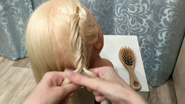 прическа из двух рыбьих косичек. смотреть онлайн