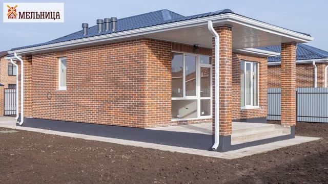 Обзор частного дома 111 м² в коттеджном посёлке «Мельница» | Краснодар смотреть онлайн
