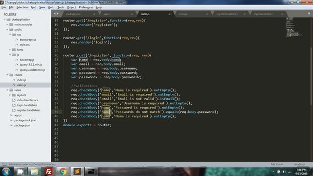 How to create facebook style chat application - Continue HTML using bootstrap & handlebar - Part 5 смотреть онлайн