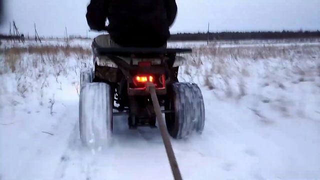 покатуха на квадрике с санями)) смотреть онлайн