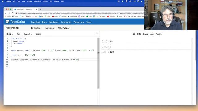 Typescript, Array reduce examples смотреть онлайн