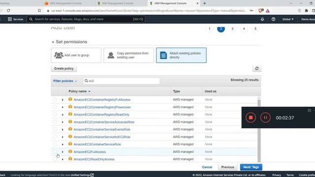 how to Create IAM User In AWS | attach EC2 Permission to IAM user смотреть онлайн