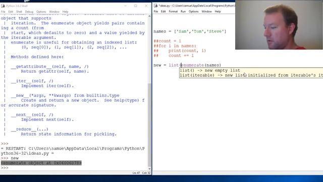 Python Basics Enumerate смотреть онлайн